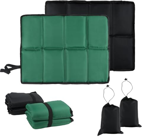 YiliYa Pack de 2 Cojines de Asiento Plegables Impermeables, Cojín de Asiento para Exteriores Portátiles, Cojín Plegable al Aire Libre de Tela Oxford para Camping, Senderismo, Estadio y Viajes