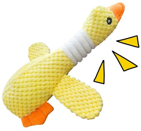 Générique Dog Chew Toys - Wishbone Chew Toy for Aggressive Chewers, Soft Interactive Plush Teething | Squeaky Plush Duck for Puppy, Pet Toys