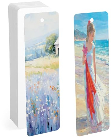 50 hojas de papel de acuarela, 300 g, 5 x 15 cm, tarjetas postales en blanco, bloc de acuarela de alta calidad, papel a base de agua, superficie lisa para pinturas, bricolaje, acuarela, acrílico