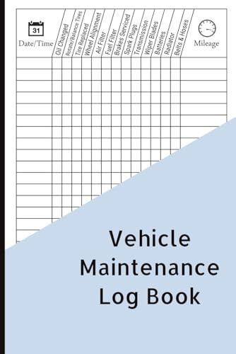 Vehicle Maintenance Log Book: Automotive Service Record Book, Maintenance, Repairs, Fuel, Tires, Milage, Notes - Car Repair Journal - Oil Change Log ... Automobile, Motorbike And Other Vehicles