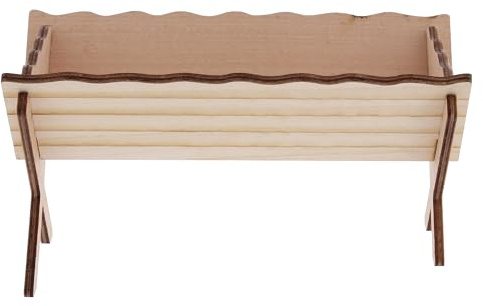 SHALOM - Culla Per Gesù Bambino In Legno Con Telo, Accessorio Per Presepe. 31 Cm