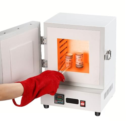 Elektrisk Ugn 2000W, Digital Högtemperaturugn 0-1150°C | Digital Ugn 4-sidig Uppvärmning Snabb Uppvärmningshastighet, Kompakta Smycken Gör-det-själv-konstnärer, Studio Labbanvändning