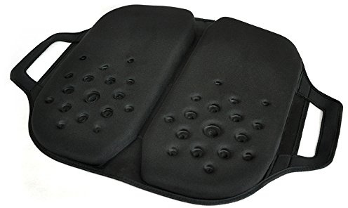 Tektrum Foldable Orthopedic Cool Gel Seat Cushion with Handle for Home, Office, Car, Chairs, Travel - Support for Low Back, Tailbone, Hip, Prevents Sweaty Bottom, Promotes Healthy Posture (GS1203-BLK)