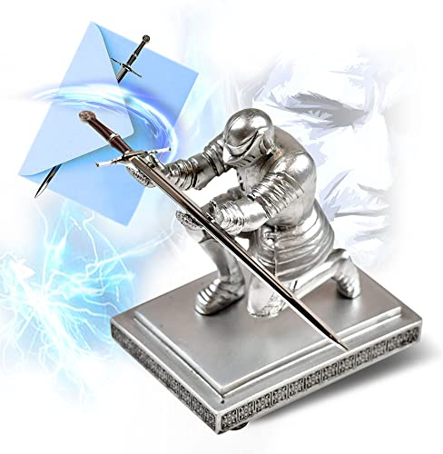 Letter Opener – Geralt of Rivia Steel Sword, Letter Opener Sword with Resin Sword Pen Holder Knight, Miniature Sword, Sword Gift for Gamers & Collectors, Exclusive Set