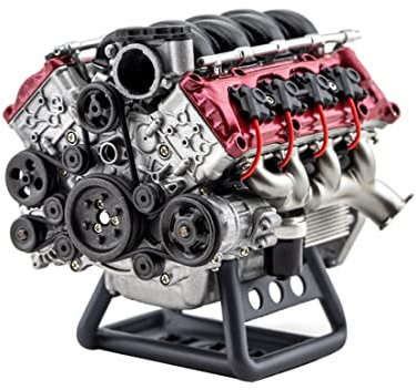 ARMD V8 Kit de modélisme de moteur RC Simulation dynamique Moteurs à combustion pour Ultra Car, jouets pour expériences scientifiques physiques (version Kit)
