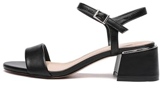 Rio Fiore Sandali Donna con Tacco, Nero, 5 cm Tacco a blocco, Cinturino alla caviglia, Ecopelle, C553-K1781-32 (Black PU, 39 EU)