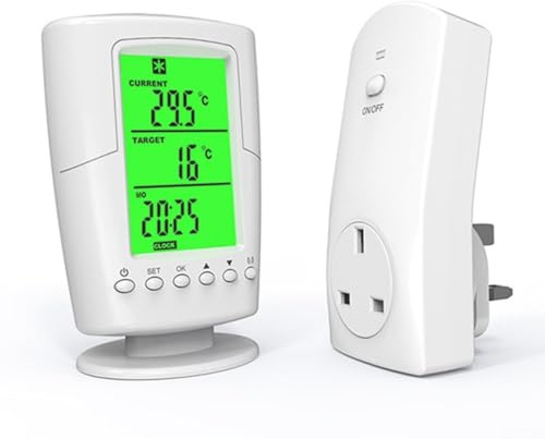 Wireless Remote Thermostat,Timer Switch Smart Programmable Temperature Controller Heating Cooling Temperature Controller
