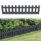 FIVMEN Lot de 6 bordures de pelouse en plastique - 43 x 12 cm - Avec clous de sol - Flexible - Pour parterre de fleurs - Anthracite