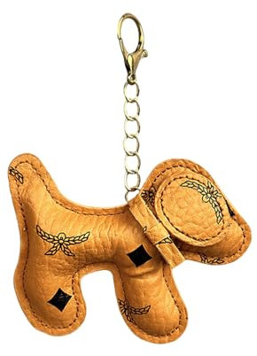 TOEECY Schlüsselanhänger Dackel Süße Welpe Hundetasche Anhänger Süße Welpe Bag Charm aus PU-Leder Dackel Deko Leder Glücksbringer Dackel Keychain für Handtasche und Schlüssel (Braun A)