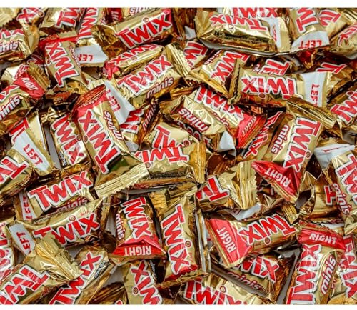 ASSORTIT X Twix Fun Size Miniatures Caramel Cookie Bars Individually Wrapped Candies Bulk 1.5 Lbs, 35+ Pcs Perfect for Trick Or Treat, Parties, Pinata Fillers (24-Oz)