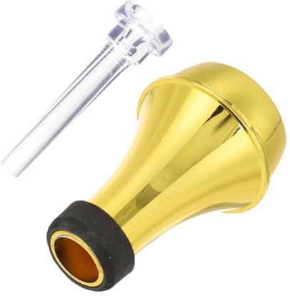 LIGIGWASH Silenciador Recto para Trompeta con Boquilla Transparente y Accesorio Dorado para Práctica Musical Interiores