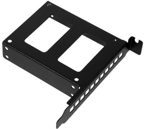 MUELODSIC SSD Mounting Bracket Rack Hard Drive Holder Mechanical Hard Disk Cage Computer Storage Fixing Frame Black Standard Height for Desktop PC