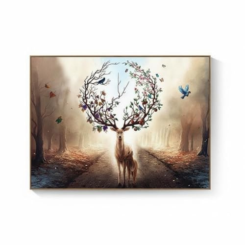 FytStycale Coffret Électrique Panneau de Distribution Couvre Compteur Coffret Électrique Tableau Basculant en Toile Huile avec, 60 40cm Couvre 48 30cm, B-Cerf Mère Et Enfant