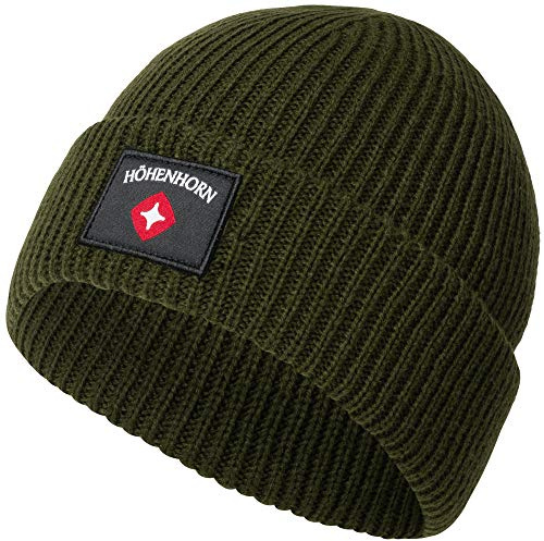 Höhenhorn 30G13+ZWL4 Ronce Knitted Beanie Unisex Herren Damen Dunkelgrün