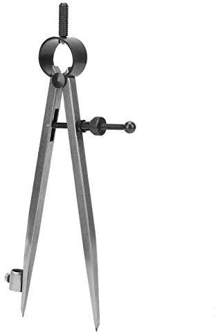Compas Menuisier, Compas Metal, Compas de Dessin de Traceur d'Emplacement de Ligne Artisanat Outil Rotatif Boussole de Dessin 100mm 150mm 200mm 250mm 300mm (150mm)