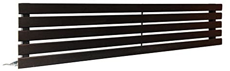 King Black Electric Horizontal Radiator 360mm (h) x 1850mm (w) - 700w Single Heat Element (Pre-Filled)