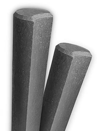 Hohlkehlpalisade Ø 11cm, 80cm, GRAU (4 Stück)