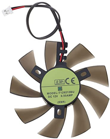 Be In Your Mind Ventola di raffreddamento per scheda video con cuscinetto a 2 pin compatibile con Zotac GTX 1050 1050ti Mini ventola di raffreddamento per scheda grafica a 2 pin Ventola