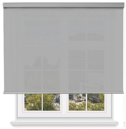 MERCURY TEXTIL- Estor Enrollable Screen Apertura 5% (90x200cm, Gris)