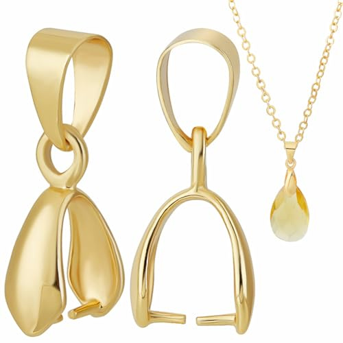 Beebeecraft 1 caja 30 piezas Colgantes de Ganchos de Pellizco Chapados En Oro de 24 quilates para Picahielos con Clip de Pellizco Cierres de Fianza Dijes para Collares Y Fabricación de Joyas