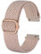 BISONSTRAP Nylon Uhrenarmband 18mm, Verstellbare Geflochtene Uhrenarmbänder für Herren und Damen, Rosa/Rosa Schließe