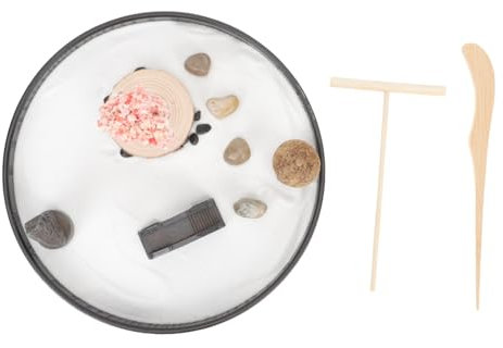 Sosoport 1Satz Zen Stil Sandbox Deko Mikrolandschaft Büro Dekoration Japanischer Sandkasten Kreatives Wohnaccessoire