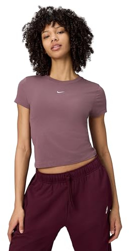 Nike Women's Sportswear Chill Knit T-Shirt, Tattoo/White, Large