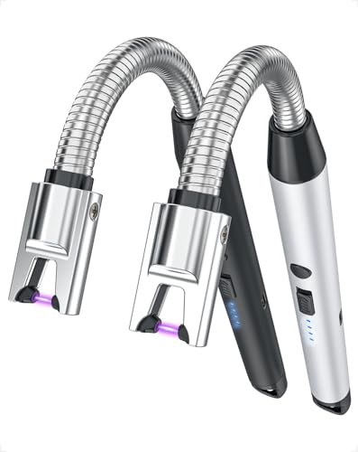 2 Pcs, VVAY Accendino Elettrico Lungo al Plasma, Ricaricabile USB C, Antivento