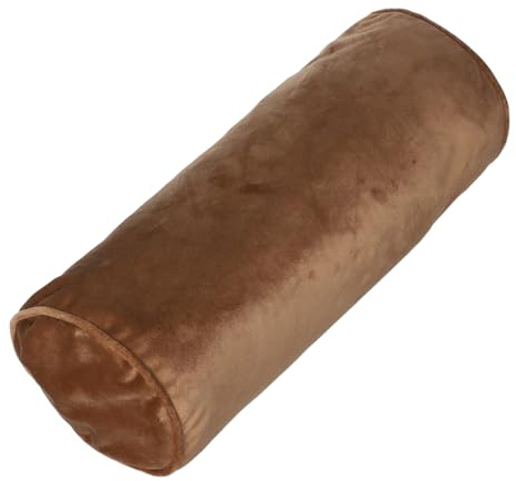 Healifty Funda de Cojín Cervical Redonda de Terciopelo con Cierre de Funda Ergonómica para Almohada de Cuello Cilíndrica y Duradera para Dormitorio y Salón