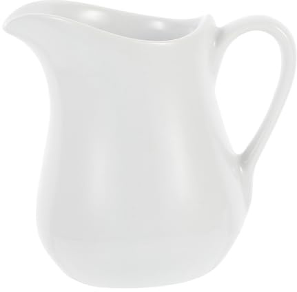 Gadpiparty Jarra de Porcelana para Leche y Crema 1 L Diseño Fácil de Agarrar, Adecuado para Bebidas Hogar