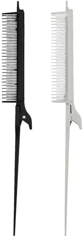 Pettine per sezionamento professionale, strumento multiuso per lo styling dei capelli per mèches, tinture e sezionamento di precisione, per parrucchieri e barbieri, 2 pezzi