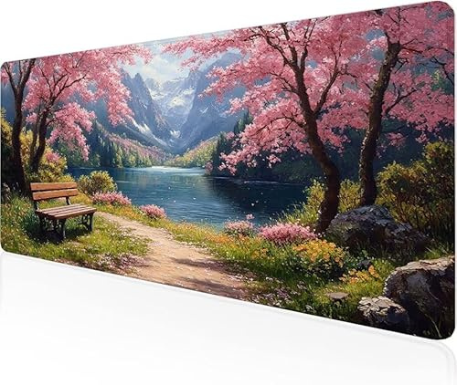 Musmatta spår spelmusmatta bänk stor skrivbordsmatta 1 600 x 800 x 3 mm, arbete från hem nödvändigheter halkfri gummibas speciell texturerad vattentålig yta slitstark skrivbord matt för bärbar dator
