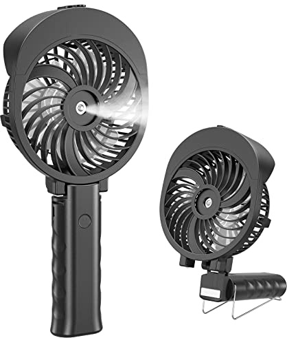 HandFan Hand Fan Water Cooling Battery Fan USB Battery Operated 3 Levels Mini Table Fan 2-in-1 with Laptop Multi Port Socket for Travel and Home