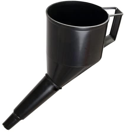 ToM PaR Auto Entonnoir Angulaire I Pour le remplissage de carburant et d'huile I Entonnoir en plastique I Poignée à tenir I Tête large I Filet de sécurité I Diesel I Huile I Liquide lave-glace | Moto