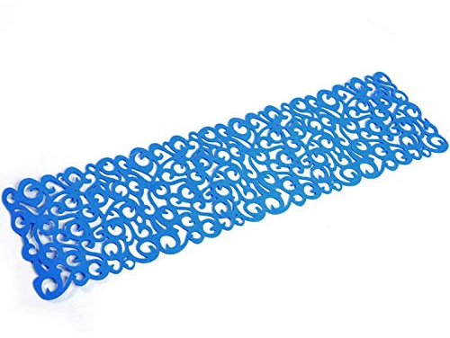 Runner da Tavola in Feltro, 29 *102cm 7 Colori Rettangolo Forma Feltro Tovaglia Runner Tovagliette, Motivo Traforato a Fiori, Sottobicchiere, Accessorio per Decorare la Sala da Pranzo, Lavabile (Lago)
