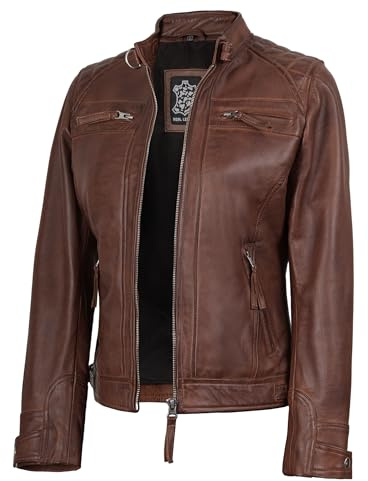 Decrum Womens Leather Jacket | [1314842] D1 Cognc, S