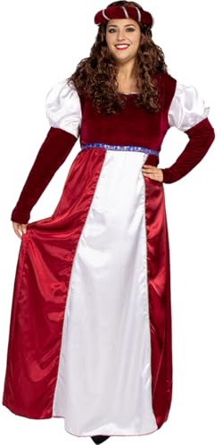 Funidelia | Disfraz de princesa medieval para mujer Edad Media, Princesas, Reina - Disfraz para adultos y divertidos accesorios para Fiestas, Carnaval y Halloween - Talla XL - Marrón