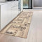 Teppich-Traum Küchenläufer in beige mit Gelrücken und schwarz braunem Schriftzug Coffee Cappuccino Espresso Macchiato, 80 x 150 cm