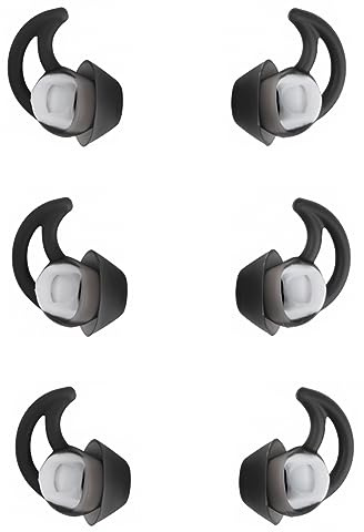 SNHTLS Silikon-Ersatz-Ohrstöpsel, Ohrstöpsel, kompatibel mit Bose Qc20, Qc30, IE2, SoundSport, IE3, SIE2i, Ohrstöpsel, Ersatzspitzen, Ohrstöpsel für Ohrhörer, 3 Paar, Größe S