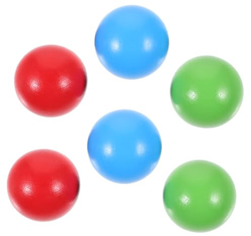 Kisangel Rollerball 6St Krocket- Boccia-Ball-Sets Boccia-Spiel im Freien Bochy-Ball e Bocciakugeln aus Holz Holzkugeln draussen den Ball Rollen Ziel einstellen Kind Zubehör Lotusbaum