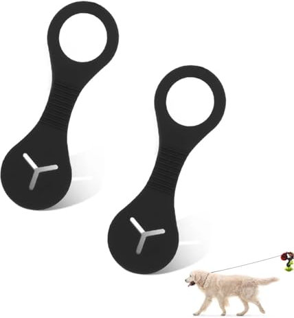2 Stk Silikon Kotbeutelhalter für Hundekotbeutel,Schwarz Kotbeutelhalter freihändiger Kotbeutelhalter,Hündchen Leine Taschenhalter
