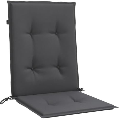vidaXL Niedriglehner Auflagen 2 STK., Polster Kissen für Gartenmöbel, Stuhlauflage Sitzauflage für Gartenstuhl, Gartenstuhlauflagen, Melange Anthrazit 100x50x4cm Stoff
