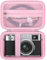 BOVKE Estuche de Transporte Compatible con cámara Digital Fujifilm X100VI / X100V, Bolsillo de Malla Extra para Cables de Carga, Rosa