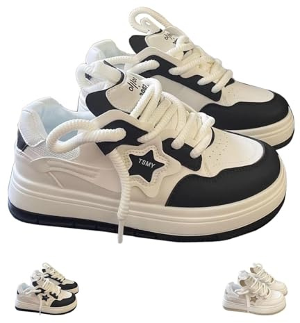 Star Shoes - Scarpe da ginnastica da donna, con plateau a stella, con plateau grosso, estetiche e graziose stelle, supporto confortevole, scarpe da ginnastica carine da donna per passeggiate