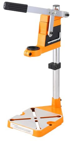 Hoteche Präzisions-Bohrständer mit Aluminiumständer und Stahlrohr – 60mm Bohrtiefe, 43mm Klemmdurchmesser, 400mm Höhe – Ideal für Handbohrmaschinen, geeignet für Holz, Metall und Aluminium