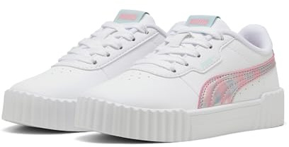 PUMA Carina 3.0 Space Belle PS Sneaker, White-PINKSCAPE, 33 EU
