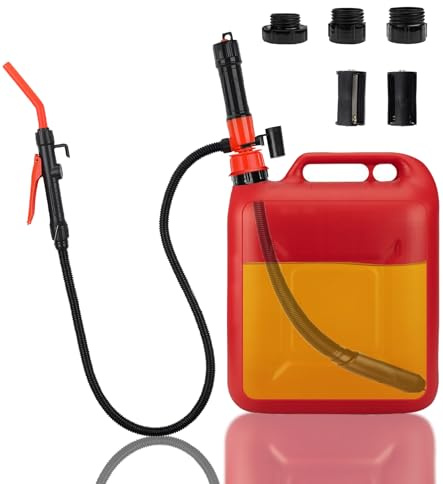 BOPELMALLS Battery Powered Gas Can Transfer Pump,3 GPM with 3 Adapters,for Cars, Motorcycles, Camping,Electric Siphon Pump for Gasoline, Diesel, Kerosene, Water