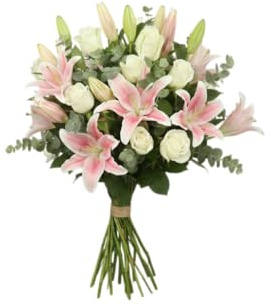Ramo de Flores Mix con Lirios Naturales – Bouquet Vivo DECOALIVE