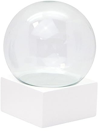 Set fai da te, 120 mm, sfera di vetro con base bianca, rettangolare Pure-Line | larghezza: 120 mm, altezza: 140 mm, 40099