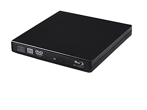 Xglysmyc USB2.0 External Blu Ray CD DVD Drive Burner,Slim Portable CD DVD RW BD-ROM Player Writer for Laptop Desktop Notebook Support Mac OS Windows XP/7/8/10 (Black)